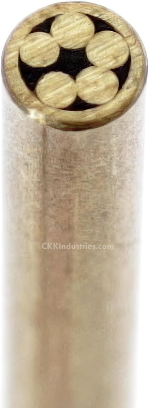 Mosaic Pin - (0.125 (1/8) Inch Diameter) - (406BB) - (Brass Outer Material)(Brass Inner Material) - Decorative Knife