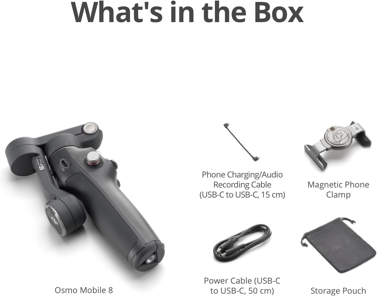 Osmo Mobile 8 Standard Combo, Gimbal Stabilizer for Phone | AI Native Tracking, 360° Pan Rotation, Built-in Extension