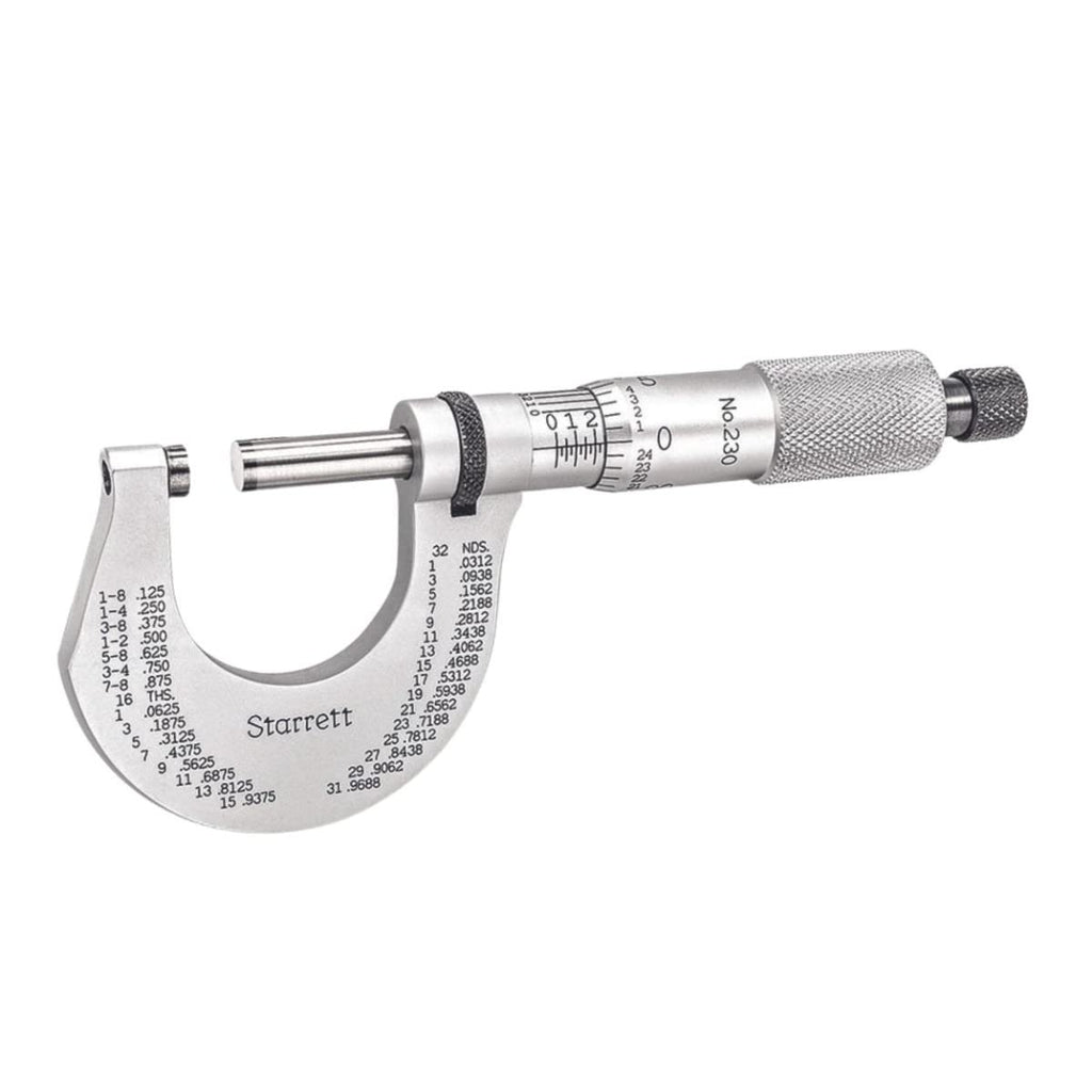 Starrett Outside Digital Micrometer, 0-1" Range, .0001" Graduation