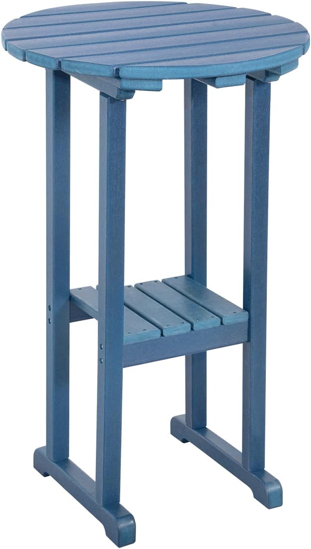 39” Height Adirondack Bar Table, Patio HDPE Round Pub Table