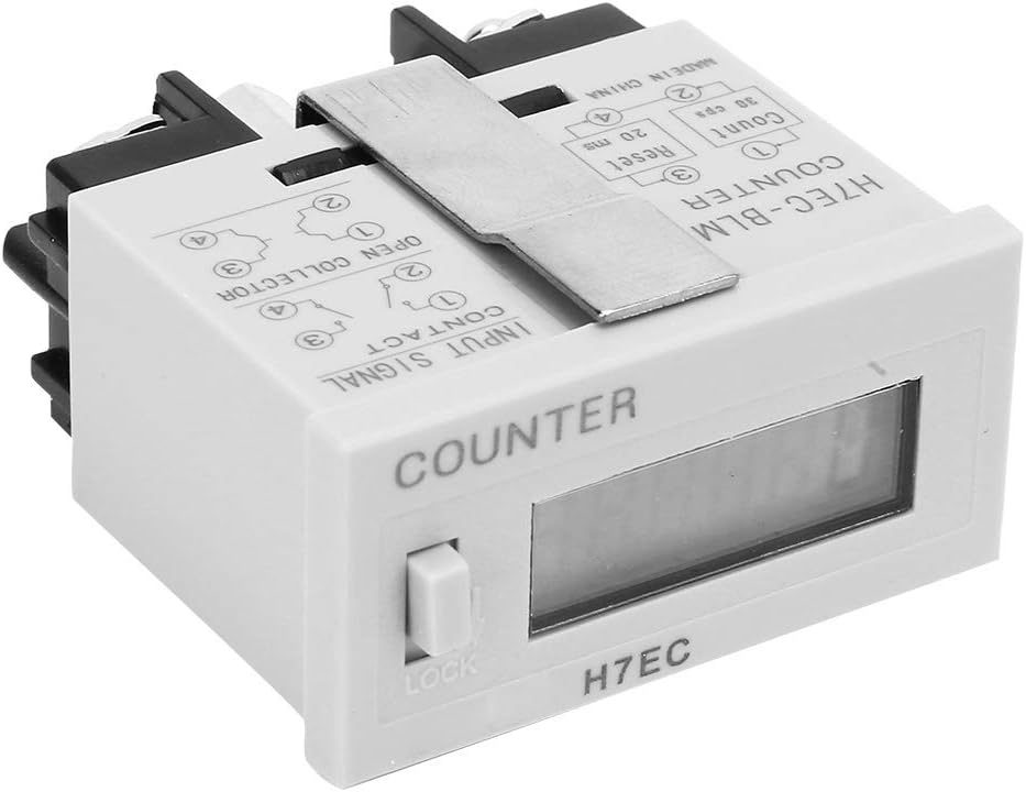 H7EC BLM Electronic Counter Digital Electrical Counter Totalizer without Voltage Input with 6 Digit LCD Display