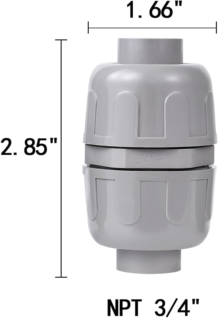 (2 Pcs) NPT 3/4 Double Conduit Liquid-Tight Connector Straight