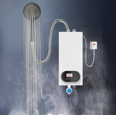 Instant Water Heater 3000W Wall-Mounted Tankless Electric Heaters for Bathroom Hot Water Shower and Home Heating