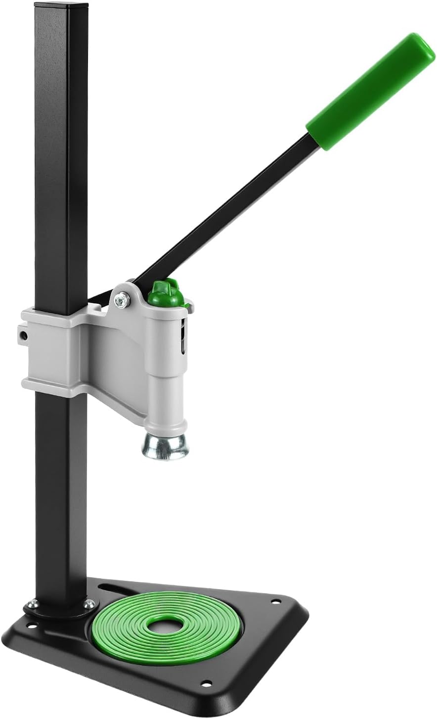 Adjustable Bench Bottle Capper – Metal Lever Type Capping Machine, Brew Wine Bottle Cap Pressing Machine, Beer