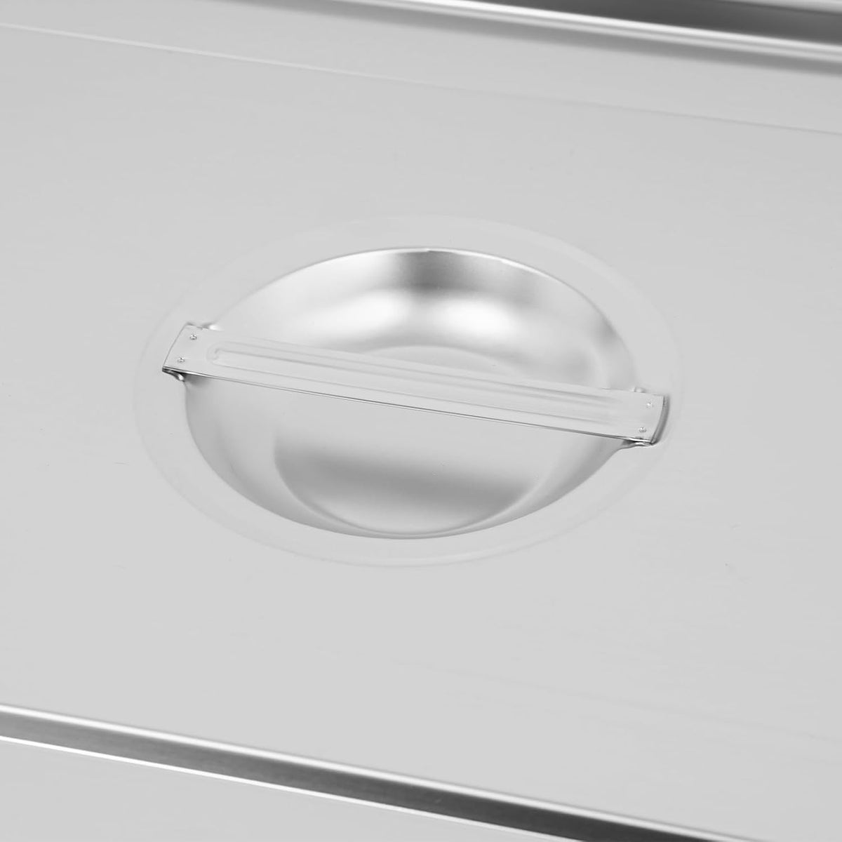6‑Pack Full Size Stainless Steel Hotel Pan Lids with Handle