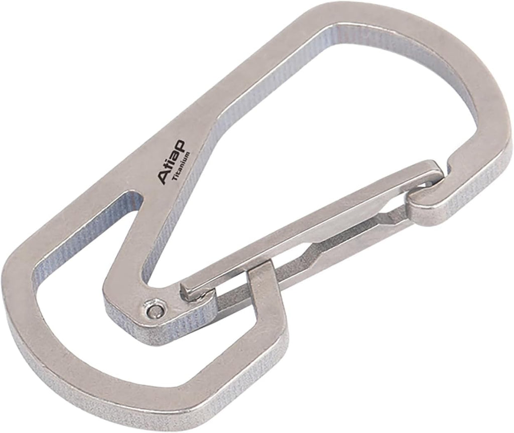 Ultralight Titanium Keychain Carabiner Clip, Heavy Duty EDC Key Ring Holder for Belt Loop, Quick Release Utility