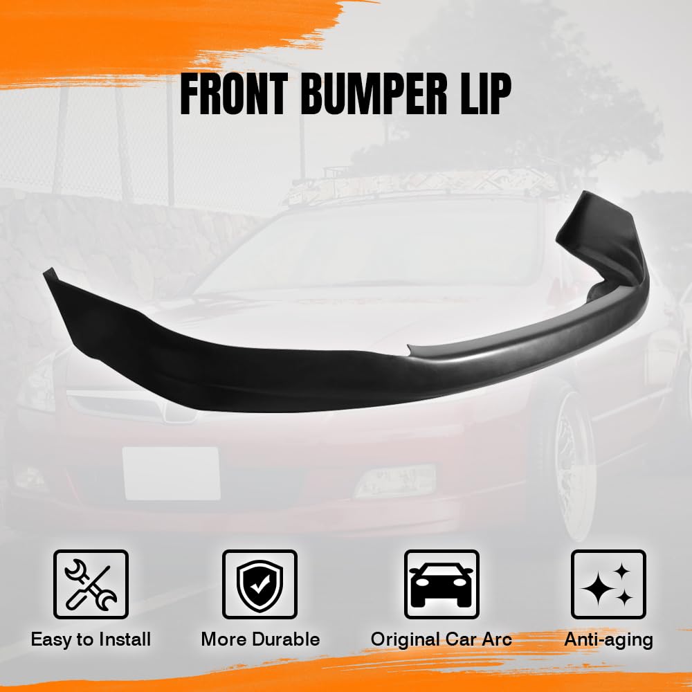 Front Bumper Lip Spoiler for 2003-2005 Honda Accord Sedan, Black, HFP Style