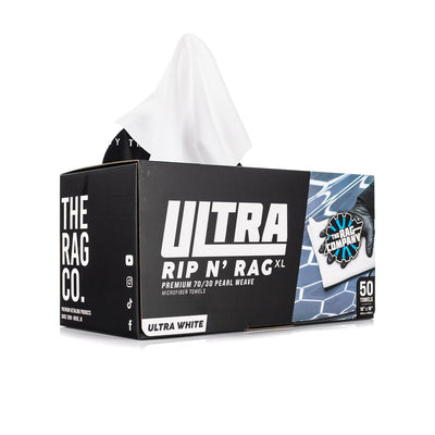 Ultra Rip N' Rag XL Premium Reusable Pearl-Weave Microfiber Towels for Coatings, Glass, Detailing, Home, RV and More