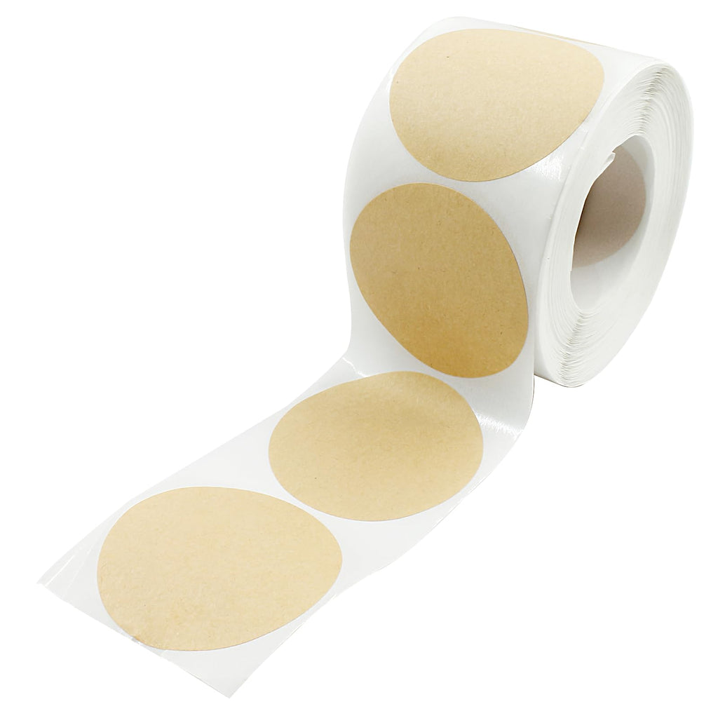 2 Inch Kraft Code Dot Stickers