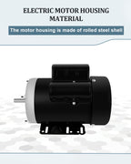 2HP Electric Farm Duty Motor Single Phase 3450RPM 115/230V TEFC CW/CCW