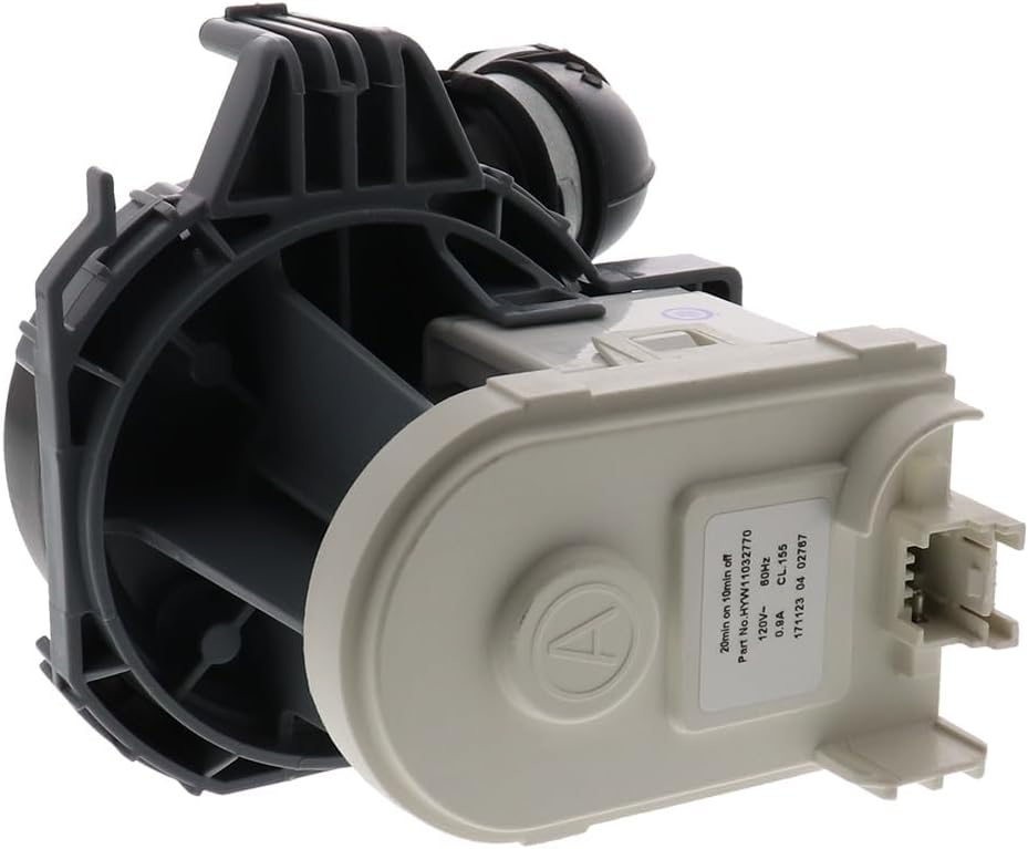 Dishwasher Pump and Motor Assembly for KitchenAid Models KDFE204EWH1 KDFE204EWH2 KDFE204EWH3 KDTE104DBL0 KDTE104DBL1 KDTE104DSS0 KDTE104DSS1 KDTE104DWH0 KDTE104DWH1 KDTE104EBL0 KDTE104EBL1 KDTE104EBL2