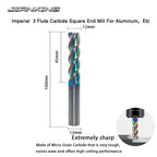 JIANXING 12mm Extra Long Carbide Square End Mill, 3-Flute, 100mm OAL, 1 Pc