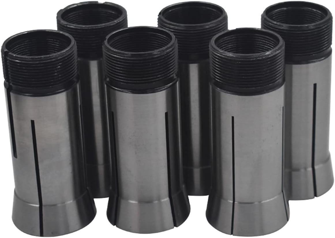 6-Pack Precision 5C Square Collets Set - 1/8In - 1In Mill Chuck Holder for Taper Spindle Mill Machine