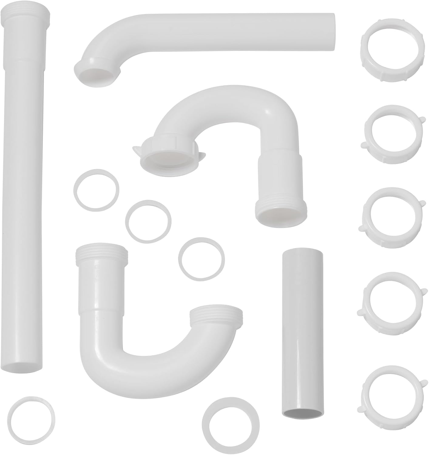PlumbCraft 15-Piece Bathroom Sink Drain Repair Kit, Universal Fit | Fits Most Sinks, Wall or Floor Install, Includes