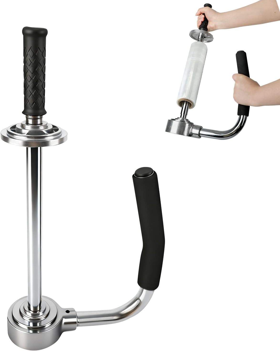 Industrial Stretch Wrap Dispenser, Adjustable 12" to 20"