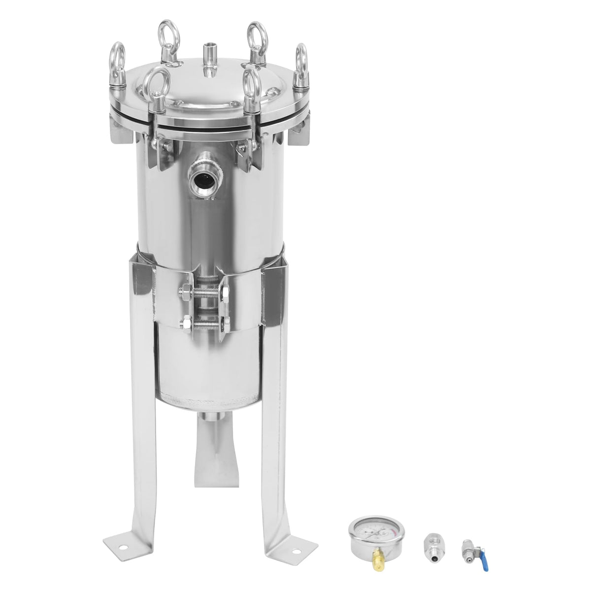 Stainless Steel Bag Filter Housing Solid-Liquid Separation Tool (1" NPT)