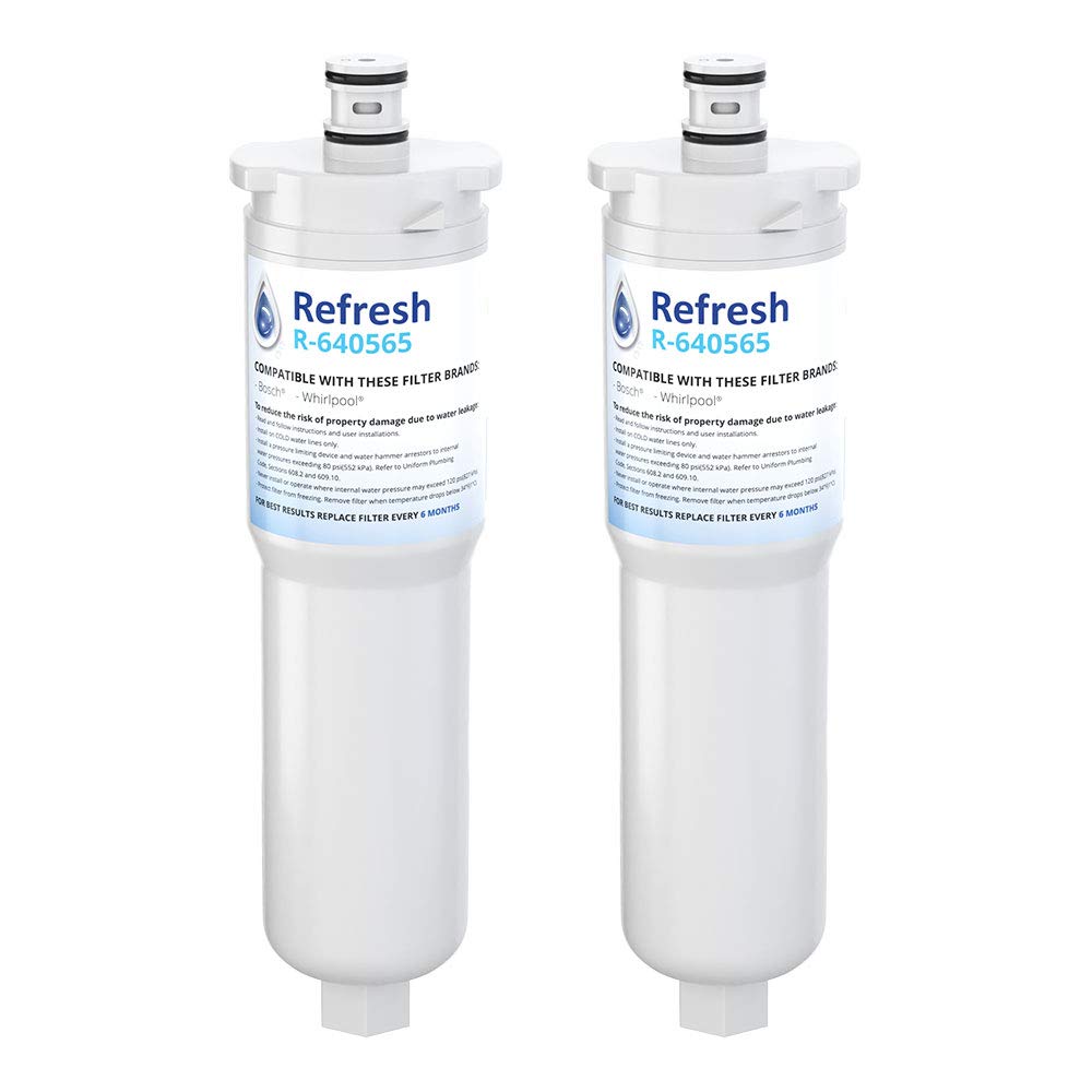Refresh Refrigerator Water Filter Replacement for Bosch 640565, 2-Pack