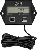 Moly Magnolia Small Engine Tachometer Hour Meter, 0-25000 RPM Inductive