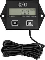Moly Magnolia Small Engine Tachometer Hour Meter, 0-25000 RPM Inductive