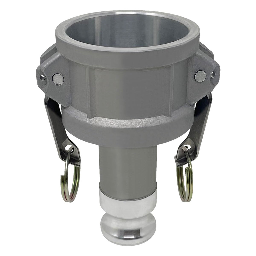 Gloxco Aluminum Type DA Cam and Groove Hose Fitting, Reducer, 2" Female Coupler x 1" Male Adapter (CAM-2010-DA-AL)
