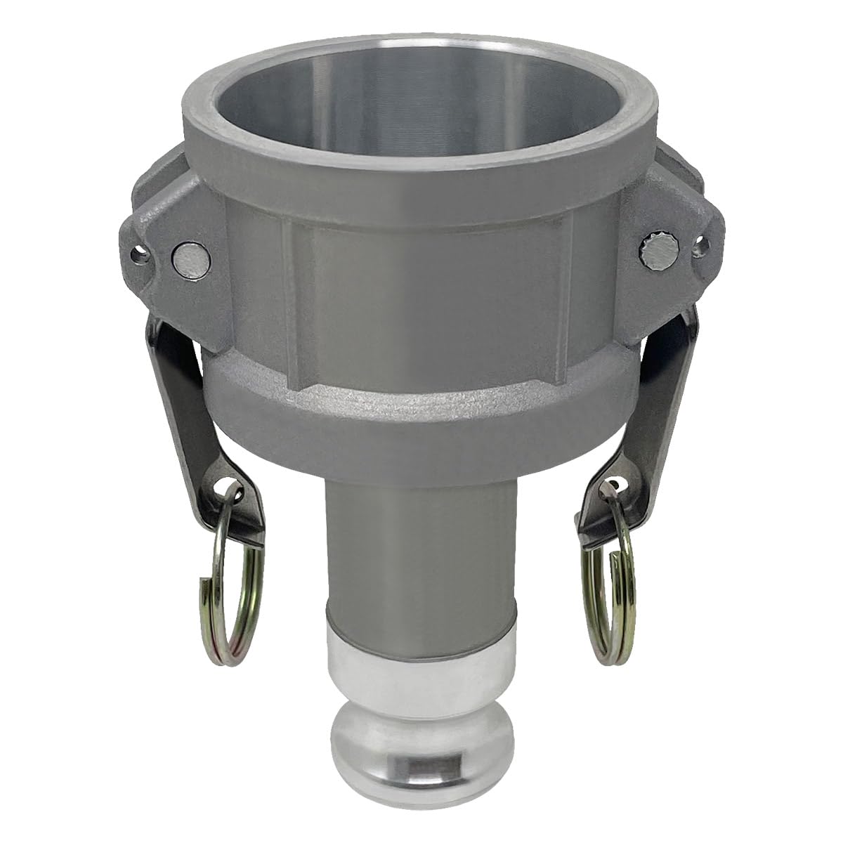 Gloxco Aluminum Type DA Cam and Groove Hose Fitting, Reducer, 2" Female Coupler x 1" Male Adapter (CAM-2010-DA-AL)