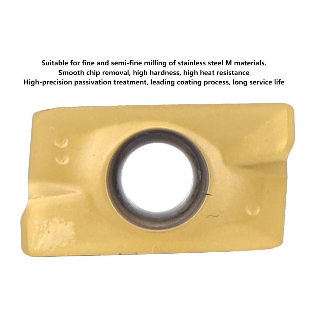 ViaGasaFamido Turning Inserts, 10PCS APMT1604 Carbide Indexable Milling Insert, 15-50HRC Hardness, Cemented Lathe Turning Inserts, Cutting Tools for Milling Inserts Tool Holders