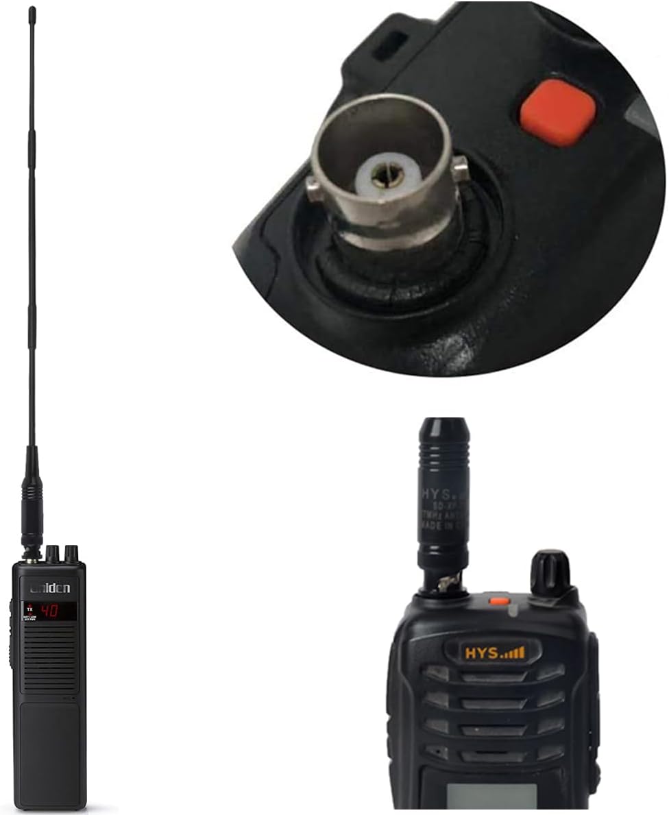27MHz BNC 13in Antenna for Cobra Midland Uniden BNC Handheld CB Radio | for Cobra HH50WXST MRHH350FLT C75WXST HH38