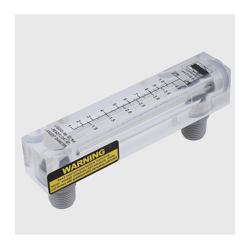 CNBTR Panel-Mount Water Rotameter, Flow Range: 0.2 to 1GPM Liquid Flowmeter