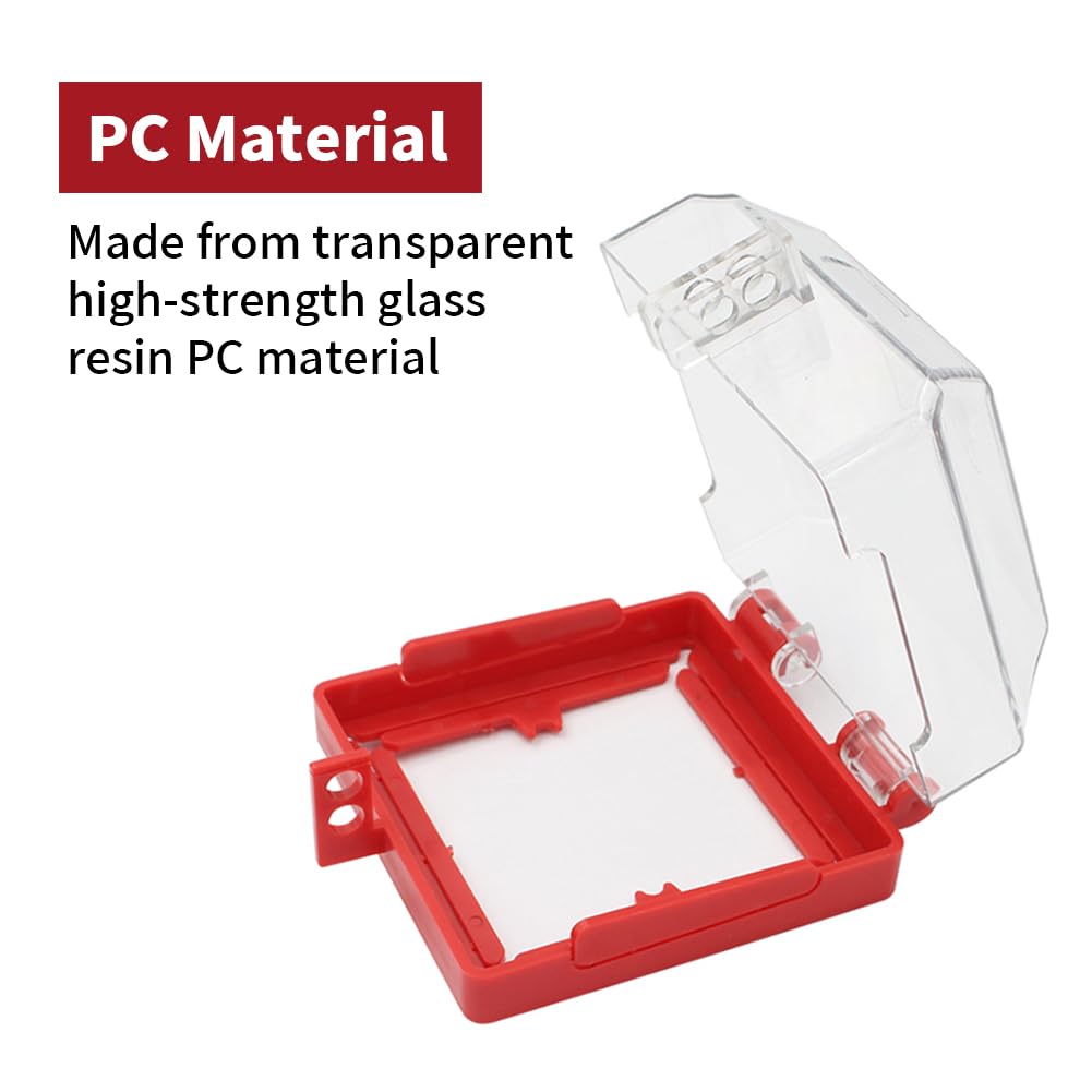 Emergency Stop Push Button Cover Lock,Removable Base 2.95~3.46 inch