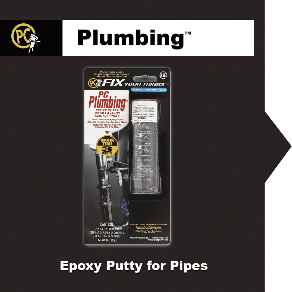 PC Products PC-Plumbing Epoxy Putty, 2 oz Stick, 3-Pack