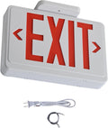 Red LED Exit Sign,4Hours Plug in Cord Emergency Exit Light with Battery Backup for Business,Commerical Emergency
