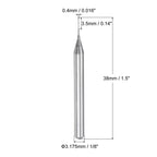 uxcell 10Pcs 0.4mm Carbide End Mill Engraving Milling Cutter