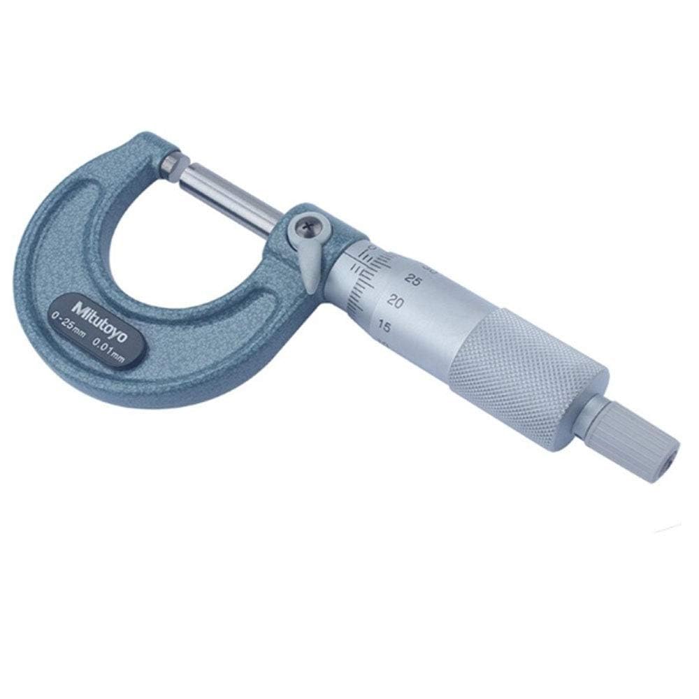 Mitutoyo 103-137, 0-25mm X 0.01mm Outside Micrometer, Ratchet