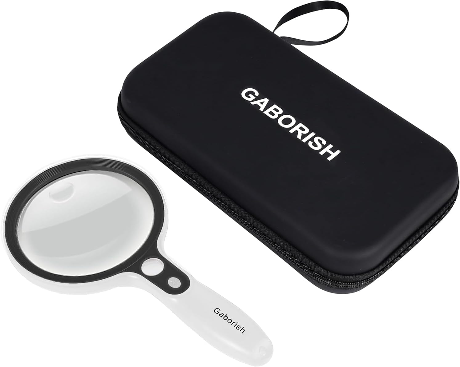 Large Magnifying Glass with 37 LED Light and Case, 10X 20X 45X Handheld Illuminated Lighted Magnifier with 3 Light