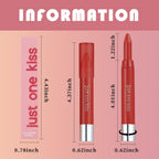 Bright Ruby Red Hydrating Cream Lipstick Lip Crayon for Women, Natural Moisturizing Lipstick Smooth Apply