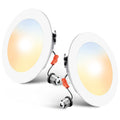 2 Pack 4 Inch LED Recessed Retrofit Can Lights, 5CCT Dimmable