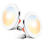 2 Pack 4 Inch LED Recessed Retrofit Can Lights, 5CCT Dimmable