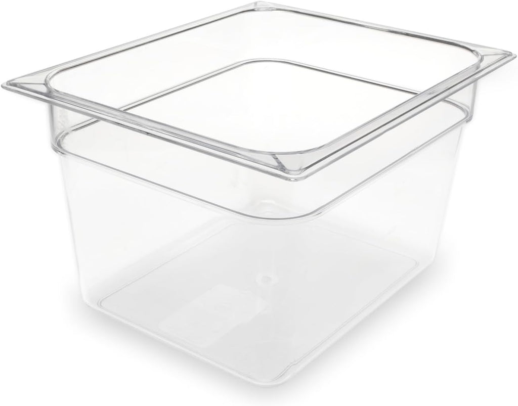 Storplus 1/2-Size Food Pan for Catering, Buffets, and Restaurants, Polycarbonate 6 Inches Deep, Clear