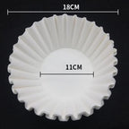 Small Coffee Filters, Basket Coffee Filter Paper Replacement Accessory for Home Office (100 Sheet)