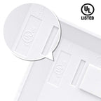 VCE UL Listed 3GHz Coax Wall Plate White 2-Pack