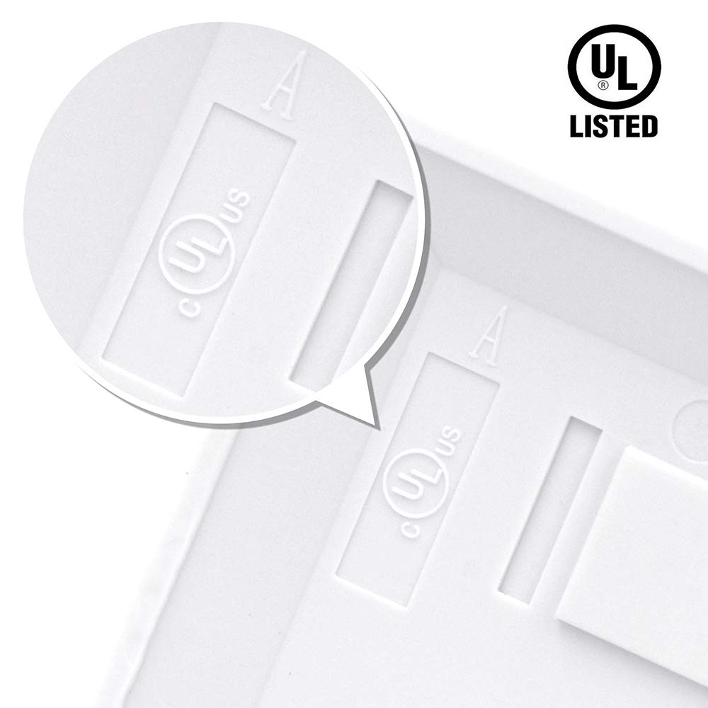 VCE UL Listed 3GHz Coax Wall Plate White 2-Pack