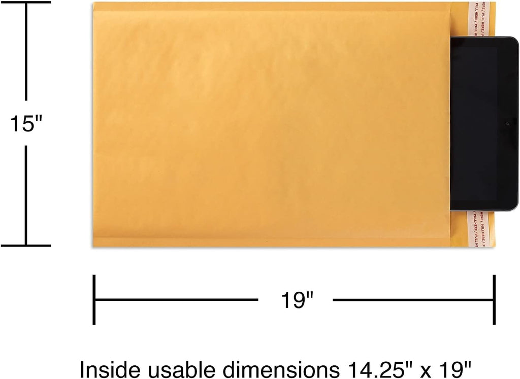 Bubble Mailers, #7 Size, 14.25x19 Inch, Extra-Large, 25/Ctn