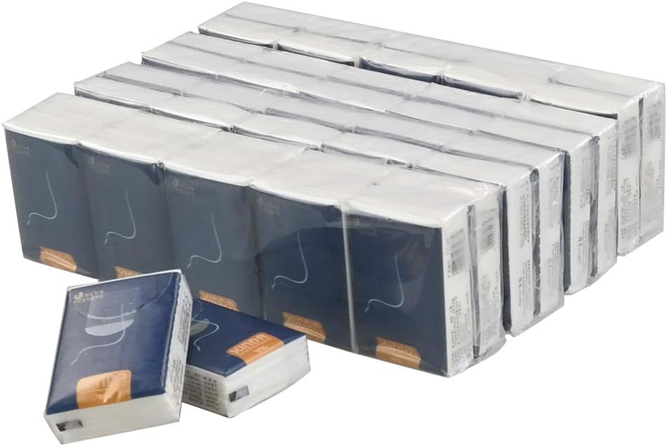 120 Packs Facial Tissue Travel Packs, 4 Ply Soft Tissues