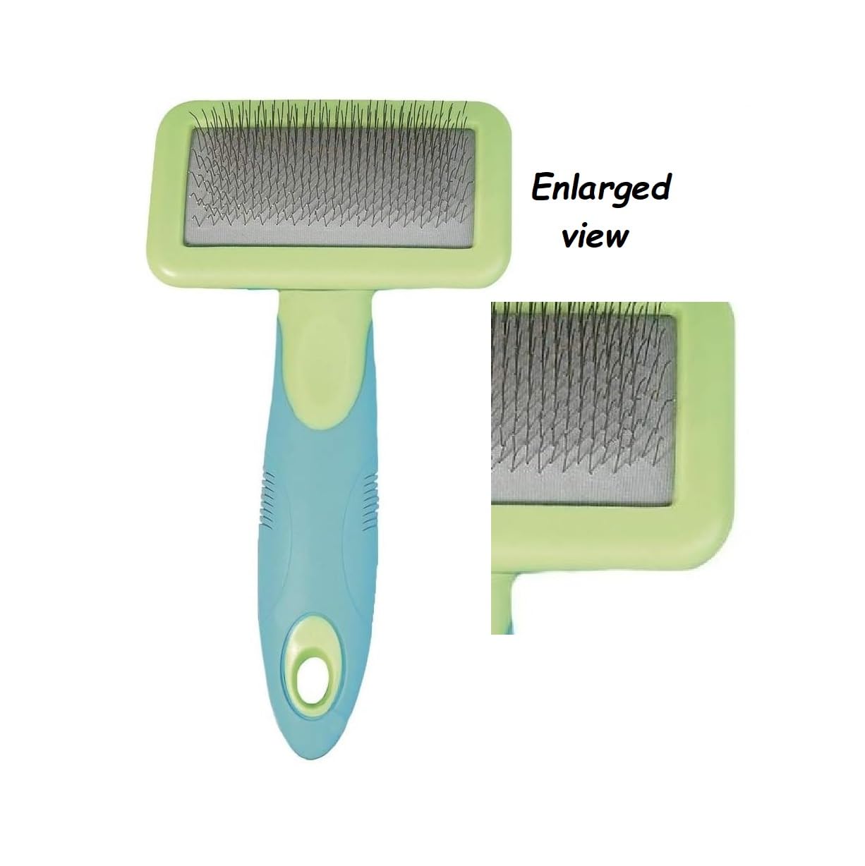 Slicker Brushes Ergonomic Handle for Pet Grooming Dog Cat Small Animal Stainless Steel Pins (Small)