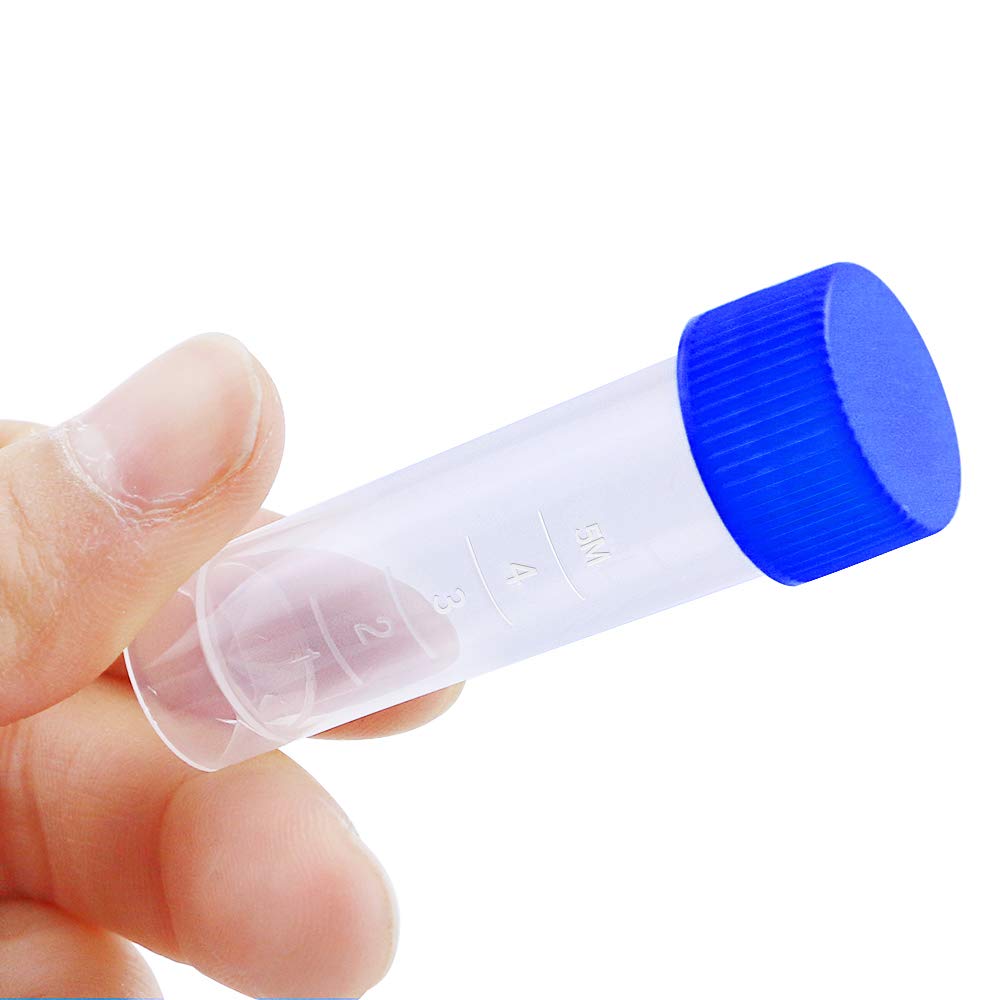 50 Pcs 5ml Plastic Graduated Vials
