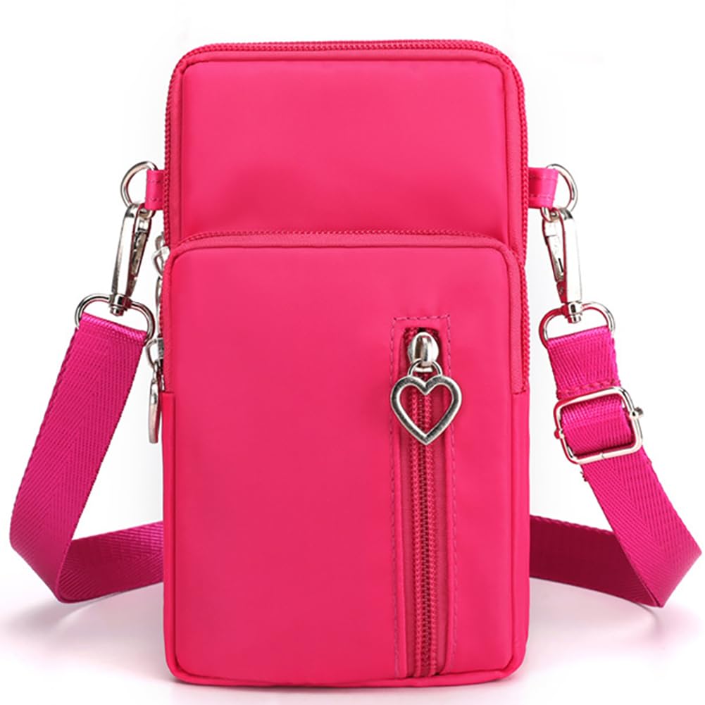Crossbody Wallet Phone Bag for Women, Nylon Small Crossbody Shoulder Bag Arm Bag, Cell Phone Purse, Mini Wallet with