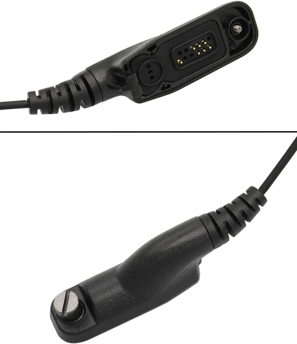 Throat Mic Microphone Covert Acoustic Tube Tactical Earpiece with Finger PTT Compatible with Motorola XPR 6500 XPR