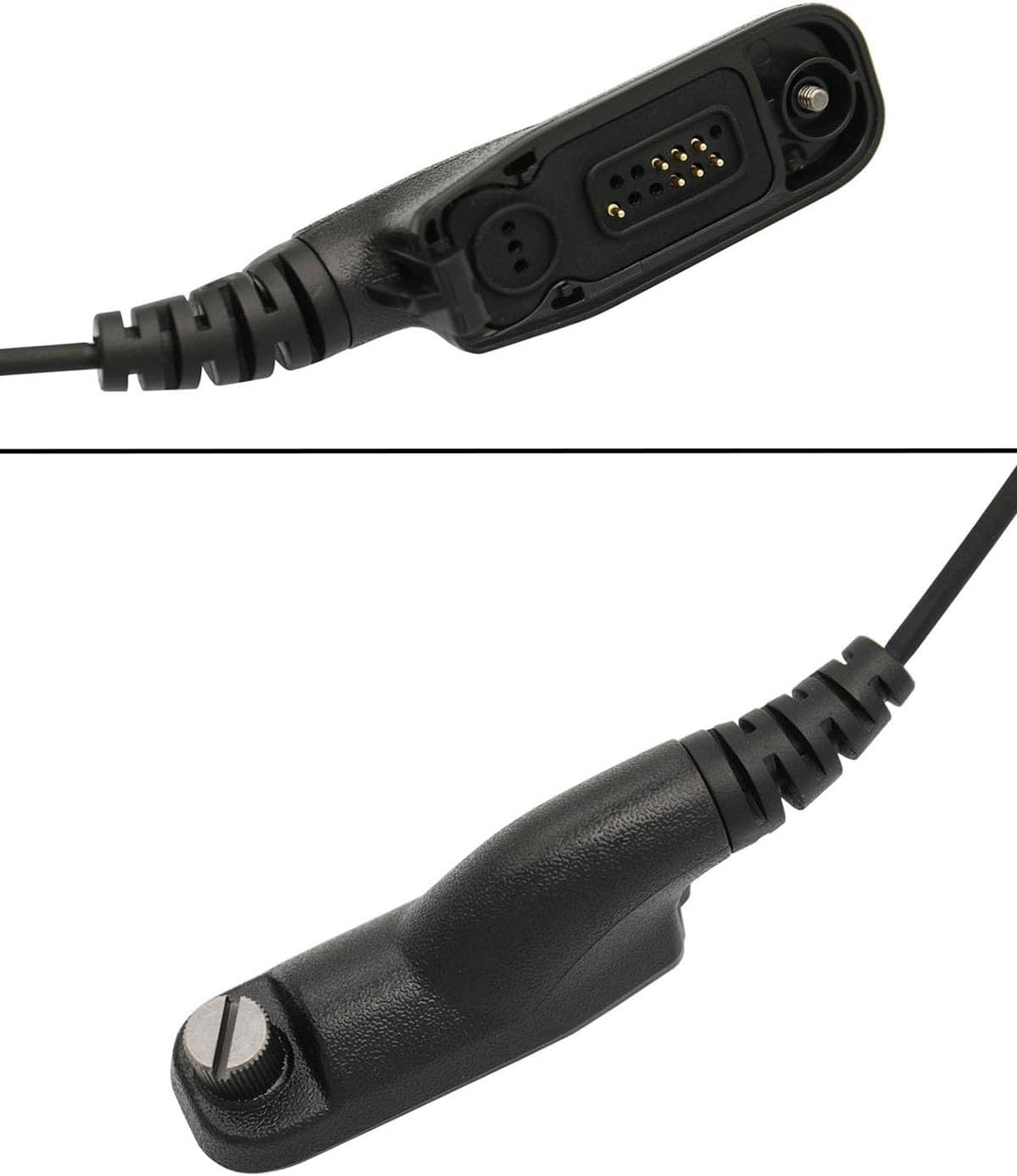 Throat Mic Microphone Covert Acoustic Tube Tactical Earpiece with Finger PTT Compatible with Motorola XPR 6500 XPR