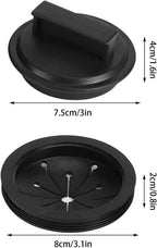 Universal Rubber Splash Guard - 3 Inch Kitchen Sink Stopper - Garbage Disposal Parts