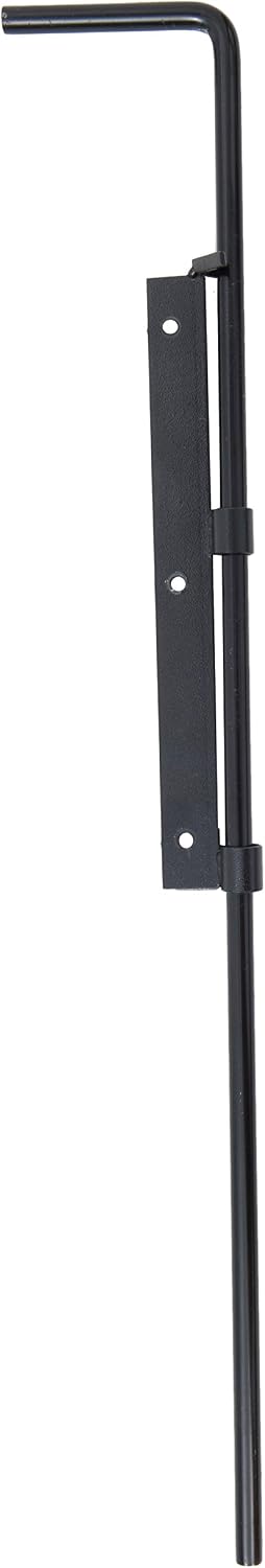 Heavy Duty Drop Rod - Adjust-A-Gate Pin Latch Drop Rod for Double Drive Gates - Black (30in. High Rod)